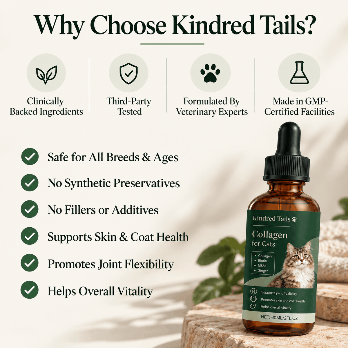 Kindred Tails Liquid Premium Liquid Collagen For Cats